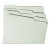 Expanding Recycled Heavy Pressboard Folders, 1/3-cut Tabs: Assorted, Letter Size, 1" Expansion, Gray-green, 25/box