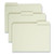 Expanding Recycled Heavy Pressboard Folders, 1/3-cut Tabs: Assorted, Letter Size, 1" Expansion, Gray-green, 25/box