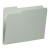 Expanding Recycled Heavy Pressboard Folders, 1/3-cut Tabs: Assorted, Letter Size, 1" Expansion, Gray-green, 25/box