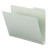 Expanding Recycled Heavy Pressboard Folders, 1/3-cut Tabs: Assorted, Letter Size, 2" Expansion, Gray-green, 25/box
