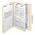 Four-section Top Tab Classification Folders, 2" Expansion, 1 Divider, 4 Fasteners, Letter Size, Manila, 10/box