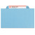 Four-section Pressboard Top Tab Classification Folders, Four Safeshield Fasteners, 1 Divider, Letter Size, Blue, 10/box