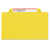 Four-section Pressboard Top Tab Classification Folders, Four Safeshield Fasteners, 1 Divider, Letter Size, Yellow, 10/box