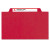 6-section Pressboard Top Tab Pocket Classification Folders, 6 Safeshield Fasteners, 2 Dividers, Letter Size, Bright Red,10/bx
