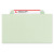 Pressboard Classification Folders, Eight Safeshield Fasteners, 2/5-cut Tabs, 3 Dividers, Letter Size, Gray-green, 10/box