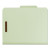Recycled Pressboard Classification Folders, 3" Expansion, 3 Dividers, 8 Fasteners, Letter Size, Gray-green, 10/box