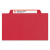 Eight-section Pressboard Top Tab Classification Folders, 8 Safeshield Fasteners, 3 Dividers, Letter Size, Bright Red, 10/box