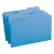 Reinforced Top Tab Colored File Folders, 1/3-cut Tabs: Assorted, Legal Size, 0.75" Expansion, Blue, 100/box