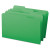 Reinforced Top Tab Colored File Folders, 1/3-cut Tabs: Assorted, Legal Size, 0.75" Expansion, Green, 100/box