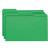 Reinforced Top Tab Colored File Folders, 1/3-cut Tabs: Assorted, Legal Size, 0.75" Expansion, Green, 100/box