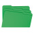 Reinforced Top Tab Colored File Folders, 1/3-cut Tabs: Assorted, Legal Size, 0.75" Expansion, Green, 100/box