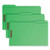 Top Tab Colored Fastener Folders, 0.75" Expansion, 2 Fasteners, Legal Size, Green Exterior, 50/box