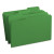 Colored File Folders, 1/3-cut Tabs: Assorted, Legal Size, 0.75" Expansion, Green, 100/box