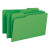 Colored File Folders, 1/3-cut Tabs: Assorted, Legal Size, 0.75" Expansion, Green, 100/box