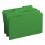 Colored File Folders, 1/3-cut Tabs: Assorted, Legal Size, 0.75" Expansion, Green, 100/box