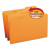 Reinforced Top Tab Colored File Folders, 1/3-cut Tabs: Assorted, Legal Size, 0.75" Expansion, Orange, 100/box