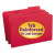 Reinforced Top Tab Colored File Folders, 1/3-cut Tabs: Assorted, Legal Size, 0.75" Expansion, Red, 100/box