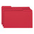 Reinforced Top Tab Colored File Folders, 1/3-cut Tabs: Assorted, Legal Size, 0.75" Expansion, Red, 100/box