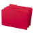 Reinforced Top Tab Colored File Folders, 1/3-cut Tabs: Assorted, Legal Size, 0.75" Expansion, Red, 100/box