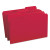 Colored File Folders, 1/3-cut Tabs: Assorted, Legal Size, 0.75" Expansion, Red, 100/box