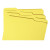 Reinforced Top Tab Colored File Folders, 1/3-cut Tabs: Assorted, Legal Size, 0.75" Expansion, Yellow, 100/box