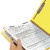 Four-section Pressboard Top Tab Classification Folders, Four Safeshield Fasteners, 1 Divider, Legal Size, Yellow, 10/box