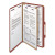 Pressboard Classification Folders, Four Safeshield Fasteners, 2/5-cut Tabs, 1 Divider, Legal Size, Red, 10/box