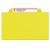 Six-section Pressboard Top Tab Classification Folders, Six Safeshield Fasteners, 2 Dividers, Legal Size, Yellow, 10/box