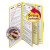 Six-section Pressboard Top Tab Classification Folders, Six Safeshield Fasteners, 2 Dividers, Legal Size, Yellow, 10/box