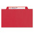 Eight-section Pressboard Top Tab Classification Folders, 8 Safeshield Fasteners, 3 Dividers, Legal Size, Bright Red, 10/box