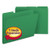 Expanding Recycled Heavy Pressboard Folders, 1/3-cut Tabs: Assorted, Letter Size, 1" Expansion, Green, 25/box
