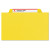 Expanding Recycled Heavy Pressboard Folders, 1/3-cut Tabs: Assorted, Letter Size, 1" Expansion, Yellow, 25/box