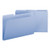 Expanding Recycled Heavy Pressboard Folders, 1/3-cut Tabs: Assorted, Legal Size, 1" Expansion, Blue, 25/box