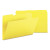 Expanding Recycled Heavy Pressboard Folders, 1/3-cut Tabs: Assorted, Legal Size, 1" Expansion, Yellow, 25/box