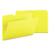 Expanding Recycled Heavy Pressboard Folders, 1/3-cut Tabs: Assorted, Legal Size, 1" Expansion, Yellow, 25/box