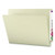 Extra-heavy Recycled Pressboard End Tab Folders, Straight Tabs, Letter Size, 1" Expansion, Gray-green, 25/box