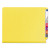 End Tab Pressboard Classification Folders, Six Safeshield Fasteners, 2" Expansion, 2 Dividers, Letter Size, Yellow, 10/box