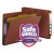 End Tab Pressboard Classification Folders, Four Safeshield Fasteners, 2" Expansion, 1 Divider, Letter Size, Red, 10/box