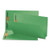 Heavyweight Colored End Tab Fastener Folders, 0.75" Expansion, 2 Fasteners, Legal Size, Green Exterior, 50/box