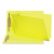 Heavyweight Colored End Tab Fastener Folders, 0.75" Expansion, 2 Fasteners, Legal Size, Yellow Exterior, 50/box