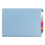 End Tab Pressboard Classification Folders, Six Safeshield Fasteners, 2" Expansion, 2 Dividers, Legal Size, Blue, 10/box