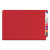 End Tab Pressboard Classification Folders, Six Safeshield Fasteners, 2" Expansion, 2 Dividers, Legal Size, Bright Red, 10/box