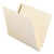 End Tab Fastener Folders With Reinforced Straight Tabs, 11-pt Manila, 1 Fastener, Letter Size, Manila Exterior, 50/box