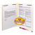 End Tab Fastener Folders With Reinforced Straight Tabs, 11-pt Manila, 2 Fasteners, Letter Size, Manila Exterior, 50/box