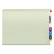 End Tab Pressboard Classification Folders, Two Safeshield Coated Fasteners, 3" Expansion, Letter Size, Gray-green, 25/box
