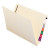 End Tab Fastener Folders With Reinforced Straight Tabs, 11-pt Manila, 1 Fastener, Legal Size, Manila Exterior, 50/box