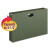 Hanging Pockets With Full-height Gusset, 1 Section, 3.5" Capacity, Legal Size, Standard Green, 10/box