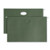 Hanging Pockets With Full-height Gusset, 1 Section, 3.5" Capacity, Legal Size, Standard Green, 10/box