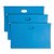 Hanging Pockets With Full-height Gusset, 1 Section, 3" Capacity, Legal Size, 1/5-cut Tabs, Sky Blue, 25/box