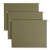 100% Recycled Hanging File Folders, Letter Size, 1/5-cut Tabs, Standard Green, 25/box